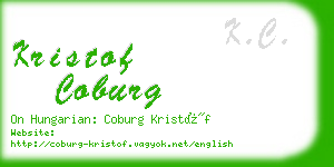 kristof coburg business card